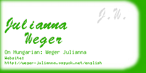 julianna weger business card